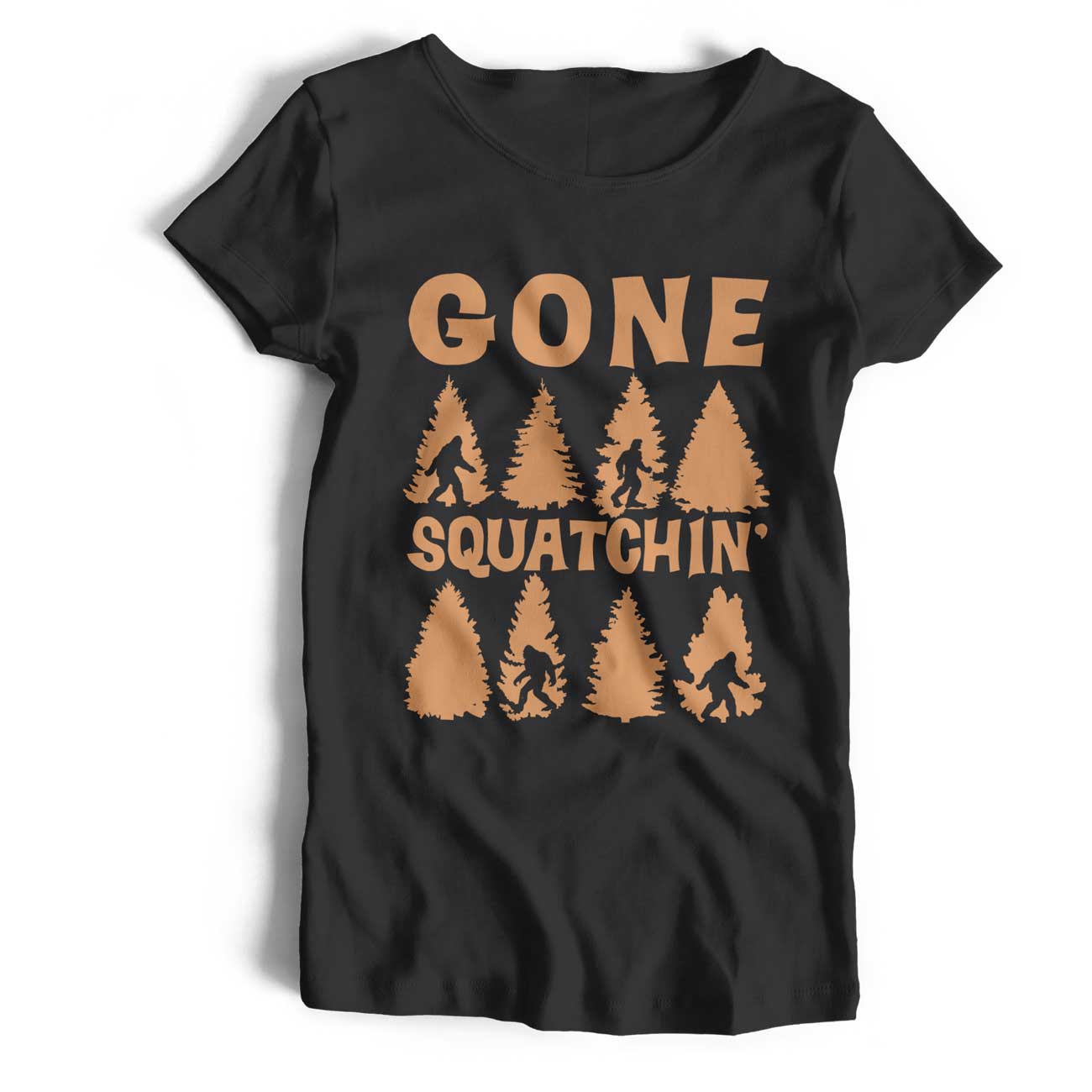 Old Skool Hooligans Bigfoot T Shirt - Gone Squatchin' Trees Sasquatch
