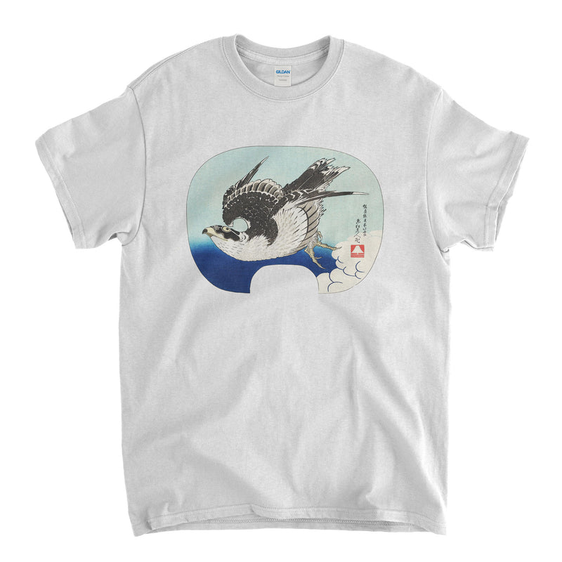 Hokusai T Shirt - Falcon In Flight Painting Japanese Art