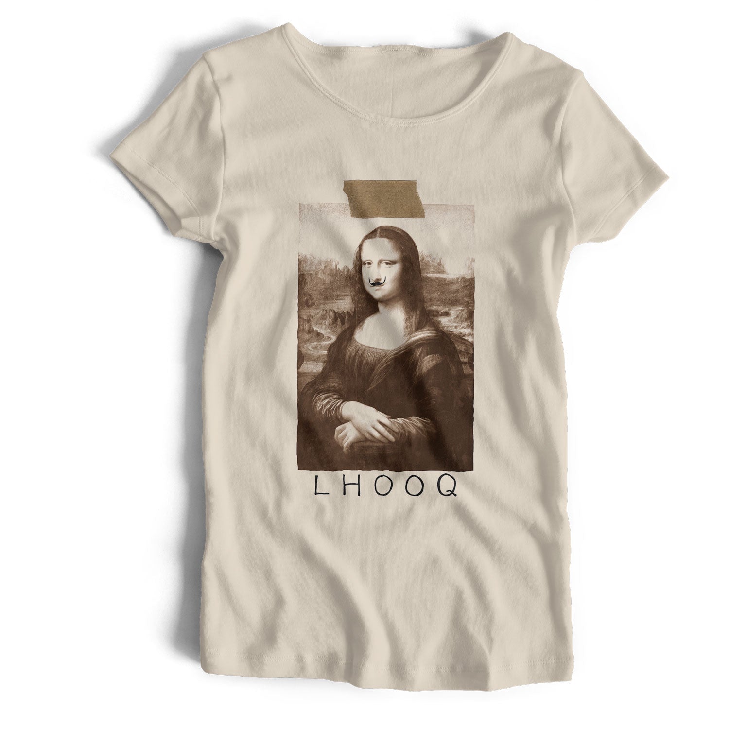 Old Skool Hooligans Mona Lisa LHOOQ T Shirt - after Marcel Duchamp
