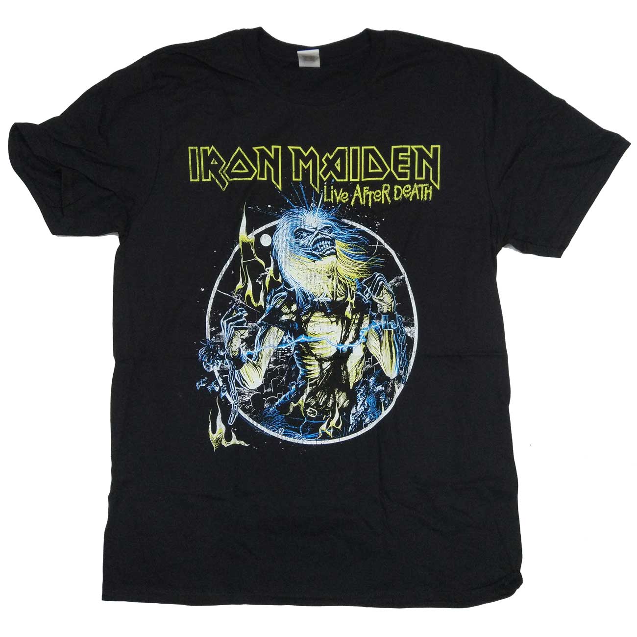 Iron Maiden T Shirt - Live After Death Retro Print 100% Officially Licensed
