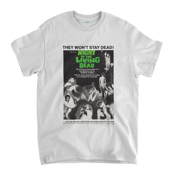 Night Of The Living Dead Poster T Shirt - Old Skool Hooligans Horror P