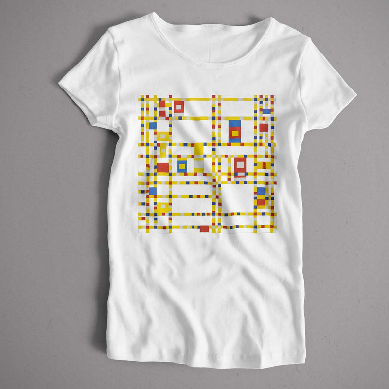Mondrian T Shirt - Broadway Boogie Woogie An Old Skool Hooligans Modern Art Classic