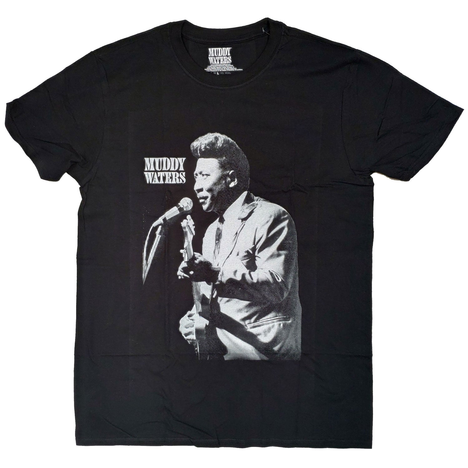 Muddy Waters T Shirt - Live On Stage Mono 100% Official