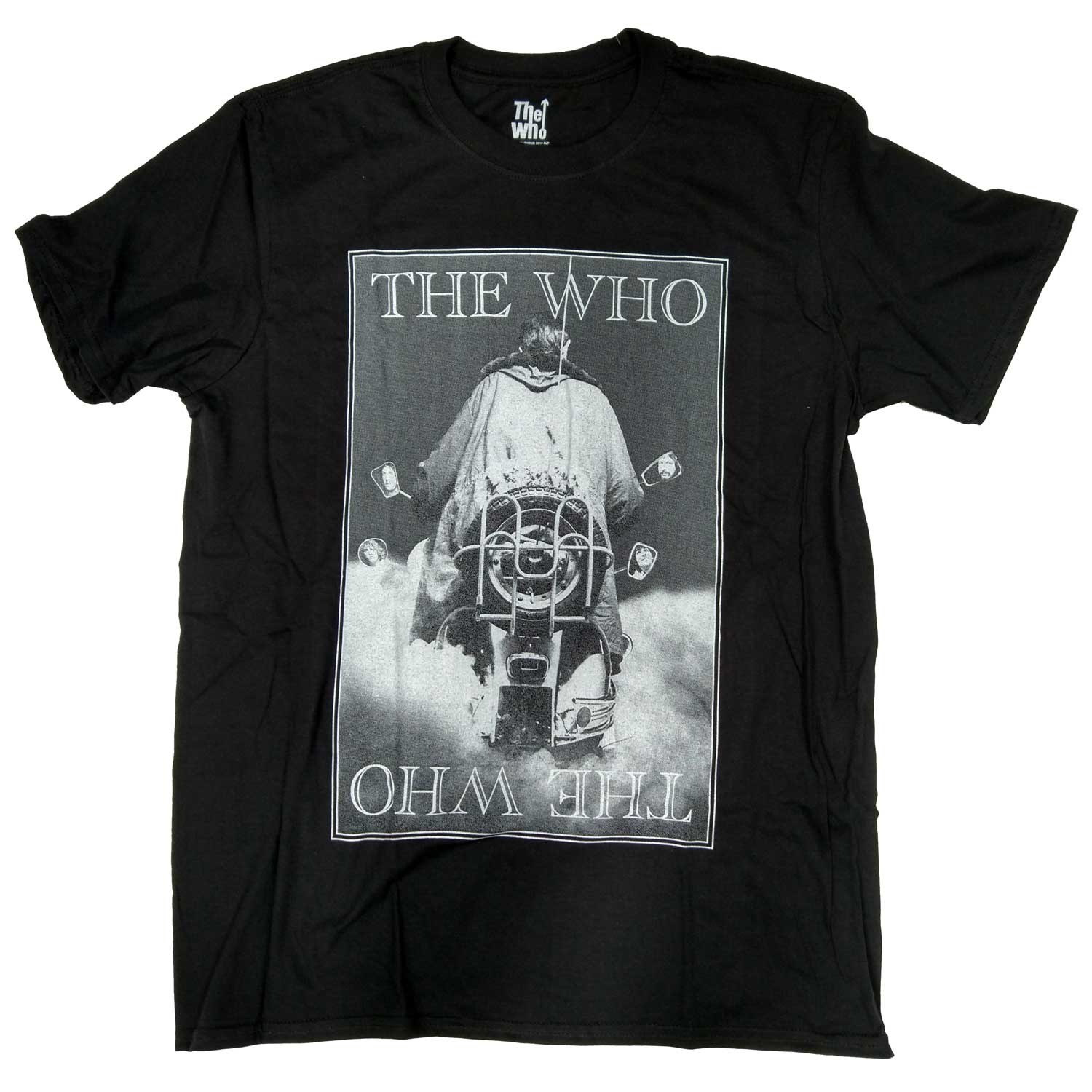 The Who T Shirt - Quadrophenia Scooter Upside Down Logo 100% Official