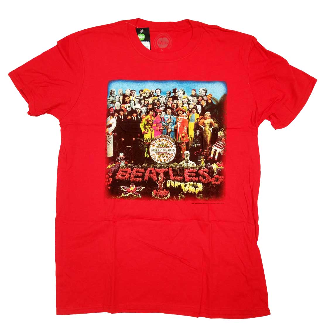The Beatles T Shirt - Sgt. Pepper Cover Red Shirt 100% Official