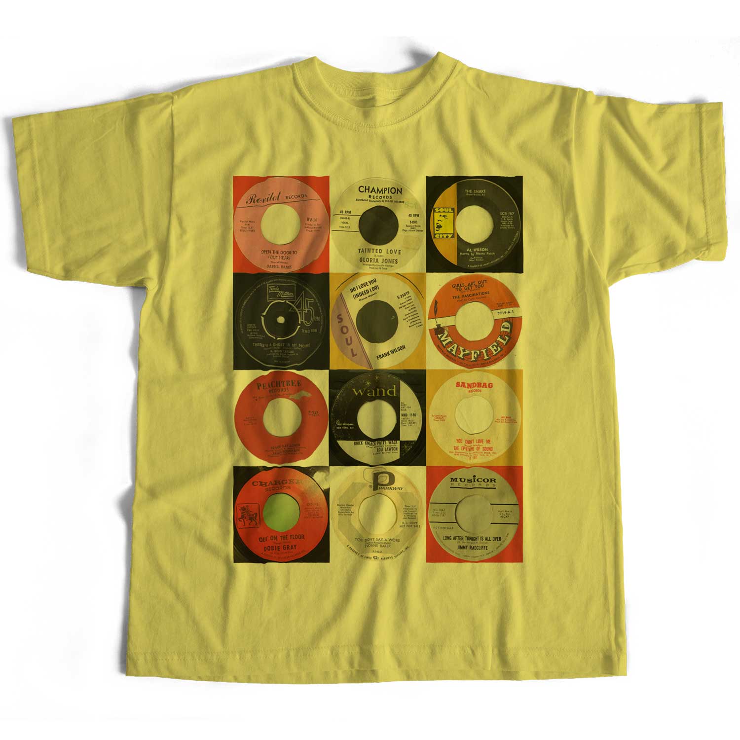 Northern Soul T Shirt - Classic 7" Singles Collection Montage Old Skool Hooligans