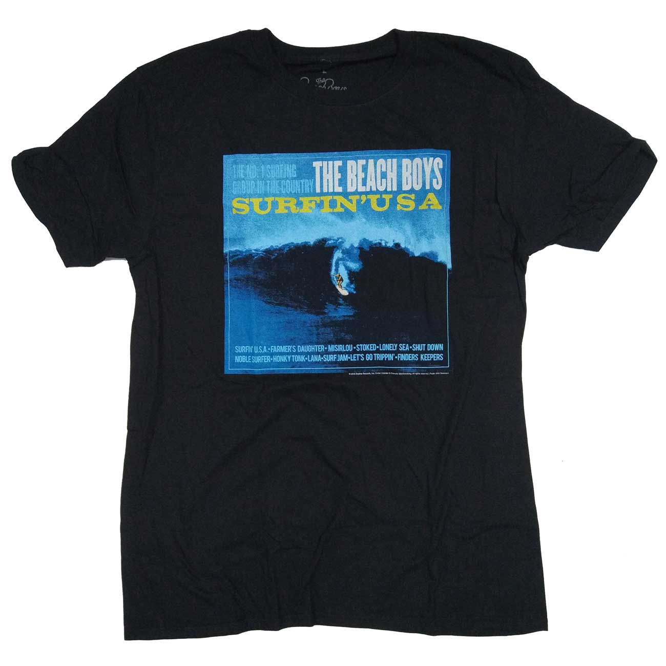 The Beach Boys T Shirt - Surfin' USA 100% Official Black