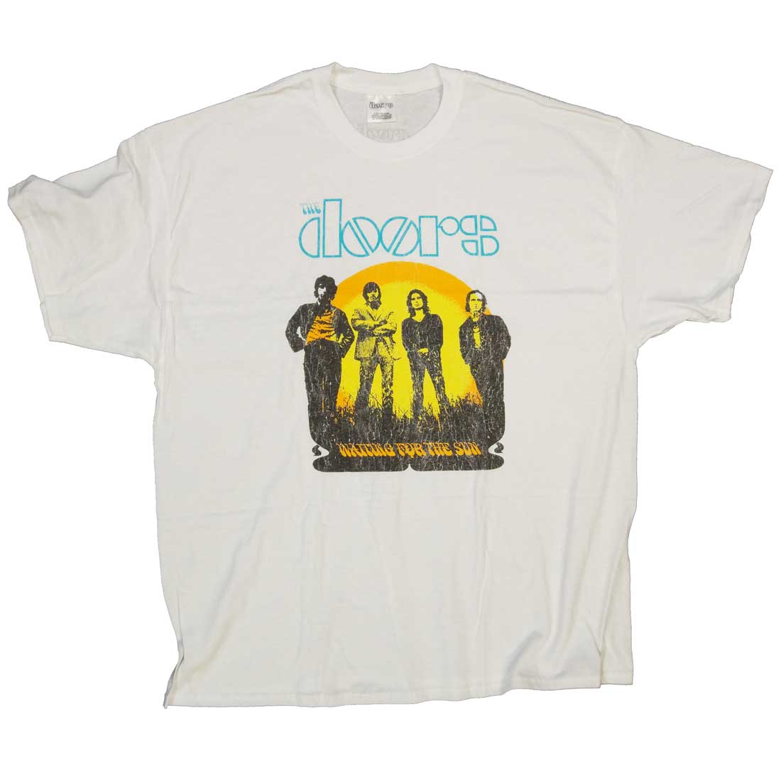 The Doors T Shirt - Waiting For The Sun White 100% Official